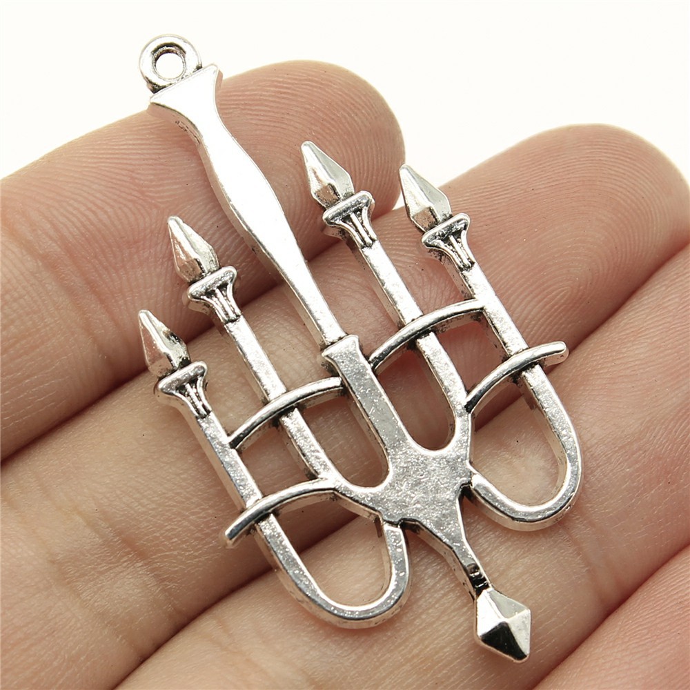 50x27mm 5.8g 多色饰品配件DIY手工吊坠复古中世纪烛台吊坠