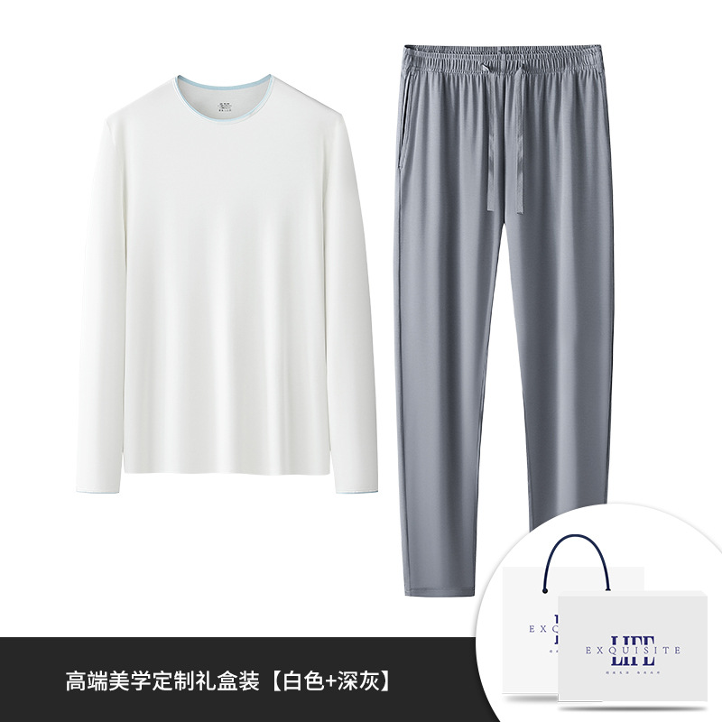 [Contador del mismo estilo] Nuevo traje de pijama de hombre modal austriaco de alto lujo