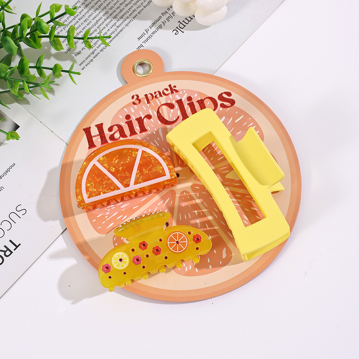 Acrylic Material Printing, Fruit Pattern All Seasons Season Women's Gender Cute Women's Printing Fruit Acrylic Hair Claws