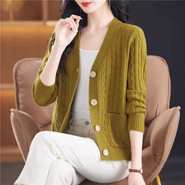 女式针织衫;毛衣;女式貂绒衫