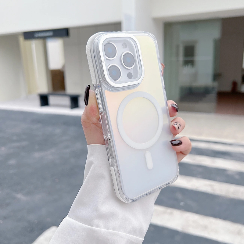适用于iphone17promax磁吸手机壳变色龙翻盖镜头苹果16防摔保护套|undefined