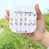 Earrings from pearl, set, Aliexpress, simple and elegant design, 9 pair