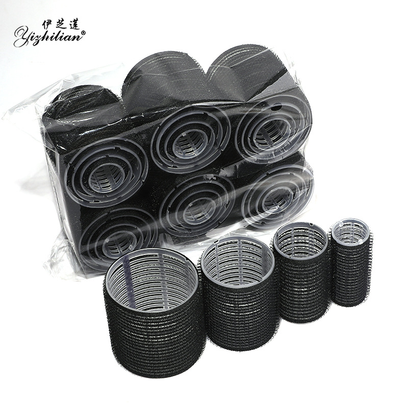 黑色套装刘海卷发筒 卷发工具空气刘海卷发筒 刘海蓬松卷 24PCS