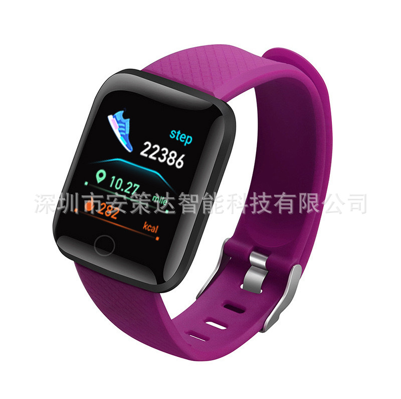 116Plus/D13 Bluetooth Smart Bracelet, 1.44-inch color screen heart rate and blood pressure health monitoring sports watch undefined