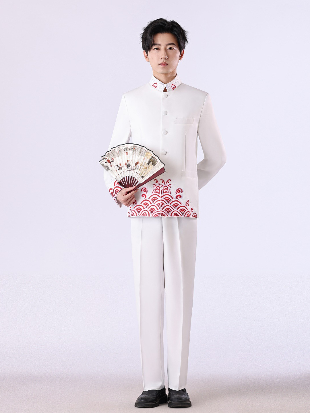 Suit, retro set for students, slim fit 2