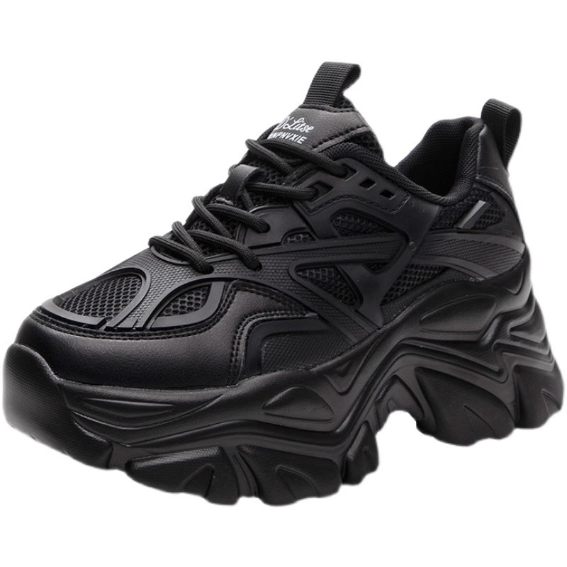 Zhao Lusi con el mismo zapato de alto valor de cara para mujeres 2025 primavera y otoño nuevos zapatos casuales deportivos con suela gruesa de malla universal