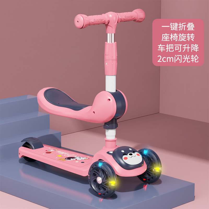 Spot de comercio exterior al por mayor scooter para niños, puede sentarse, niños y niñas, asientos deslizantes para bebés, música plegable