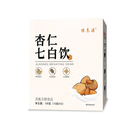 Almond Qibai Drink Milkshake Meal Replacement Powder Nutritious Breakfast Almond Powder Drink Dietary Fiber Wholesale