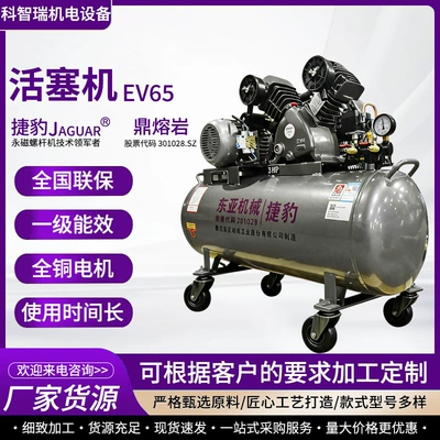 Jaguar Piston Air Compressor EV65 Industrial Air Compressor 2.2KW Mobile Dual-Purpose Air Pump for Painting