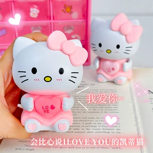 Ночник Кот KT с сердечком «I LOVE YOU» подарок