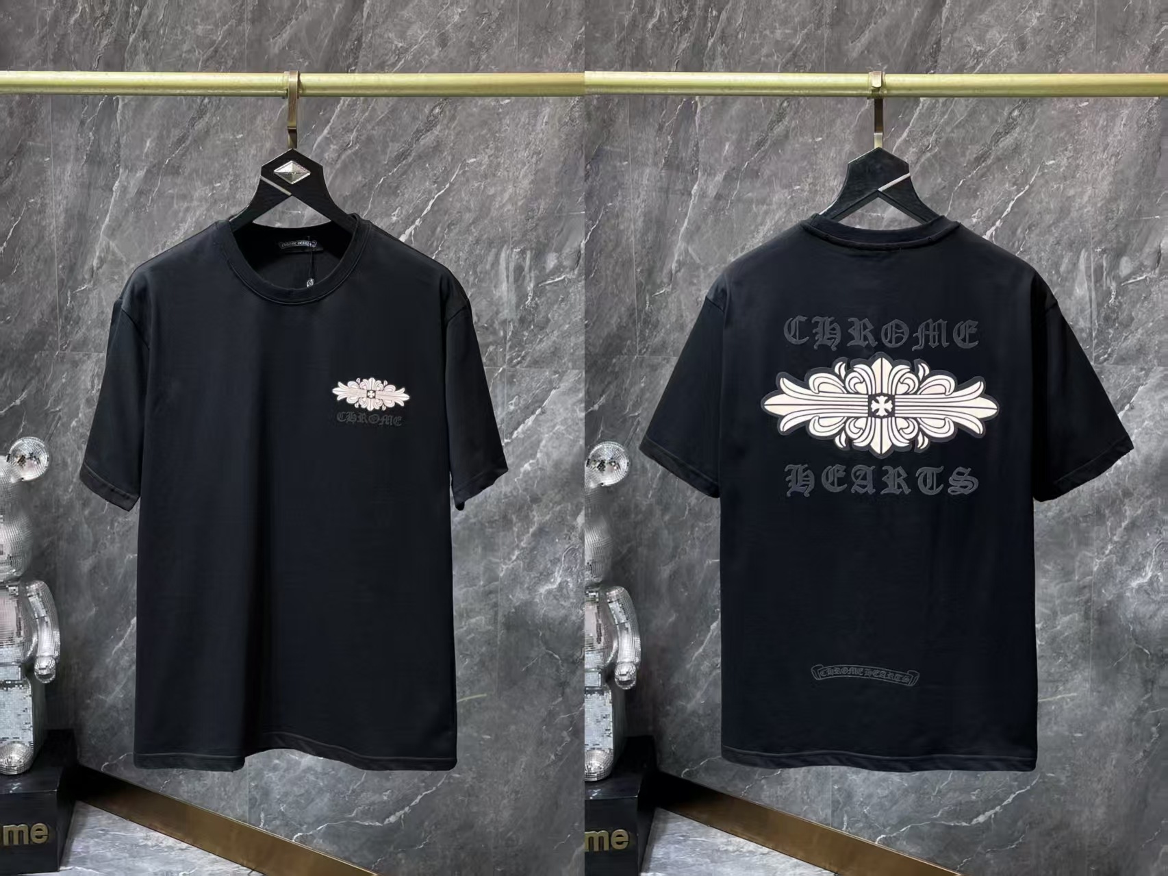 Chrome Heart 24 nuevo Crocodile de verano de moda europea y americana camiseta de manga corta para hombres y mujeres