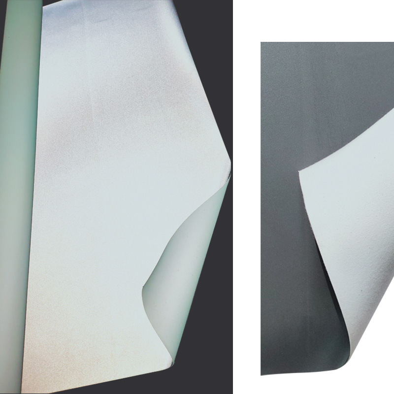 1mm厚亮银高亮反光PU革 仿棉绒底反光皮革箱包鞋材皮革标材料辅料