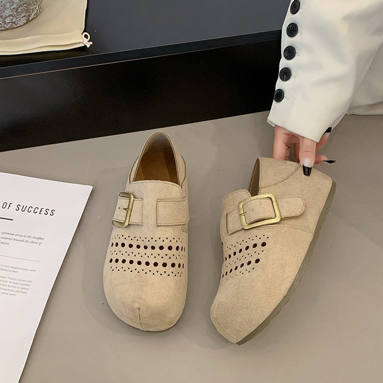 Agujero hueco de fondo grueso todo incluido Bocken zapatos para mujeres verano 2026 nuevo casual versátil Lefour zapatos de un solo pie