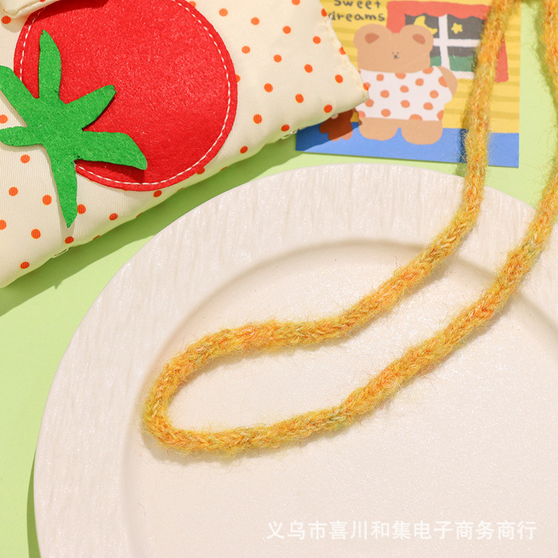 Cordas de lana coloridas didiy zapatos cordas de lana de tela de ropa cuerda de decoración de arco material de ropa accesorios cuerda