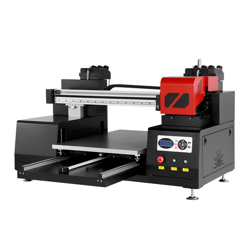 Impresora ultravioleta pequeña placa de grado industrial 6090 cilindro de cristal etiqueta de ropa textil máquina de impresión digital