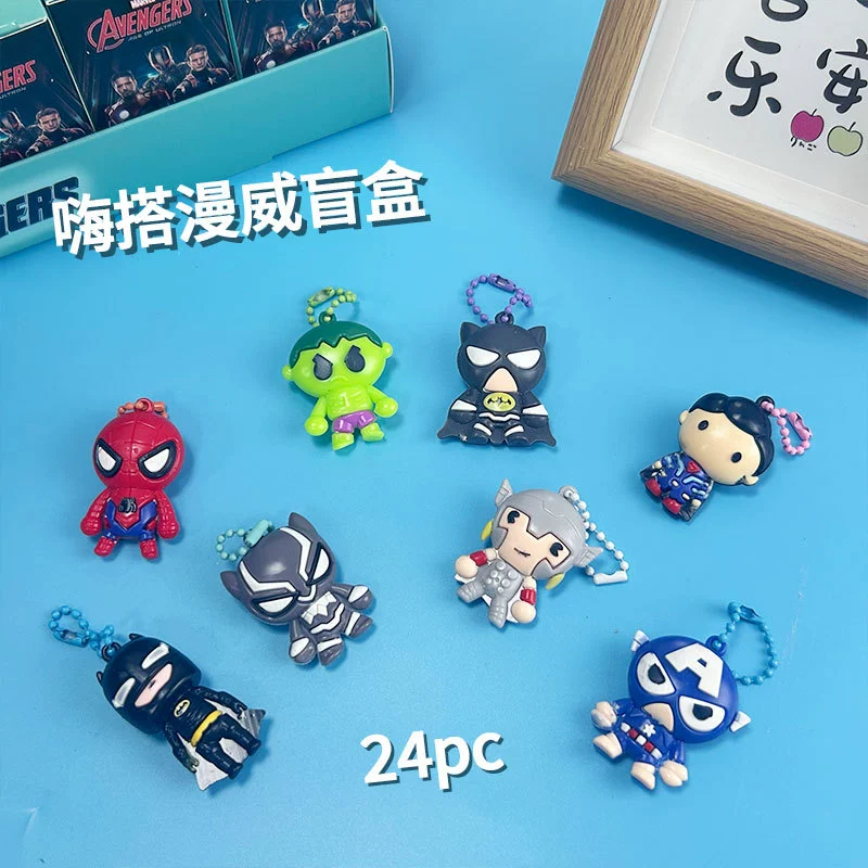 24-предметная упаковка яиц для серии Marvel, подвеска-знак Spider-Man, маленькие украшения, призы, подарок на День ребенка