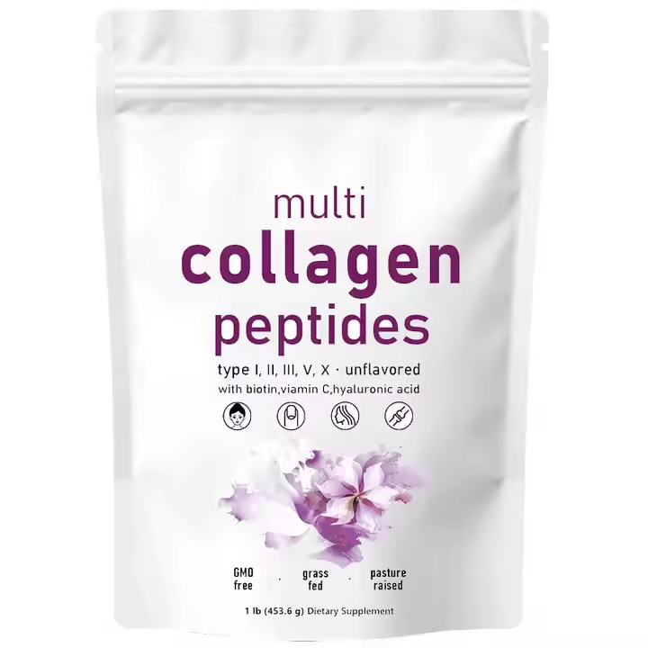 Hot-Selling Collagen Peptide Powder in Stock, 1 Pound (454g), Cross-Border Tk Amazon Multi-Collagen Powder