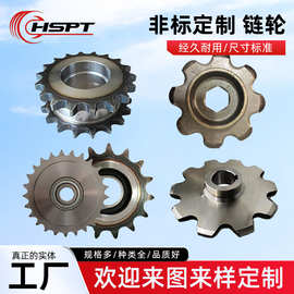 工业机械输送机链轮单双排45#不锈钢传动链条链轮精密硬齿面齿轮