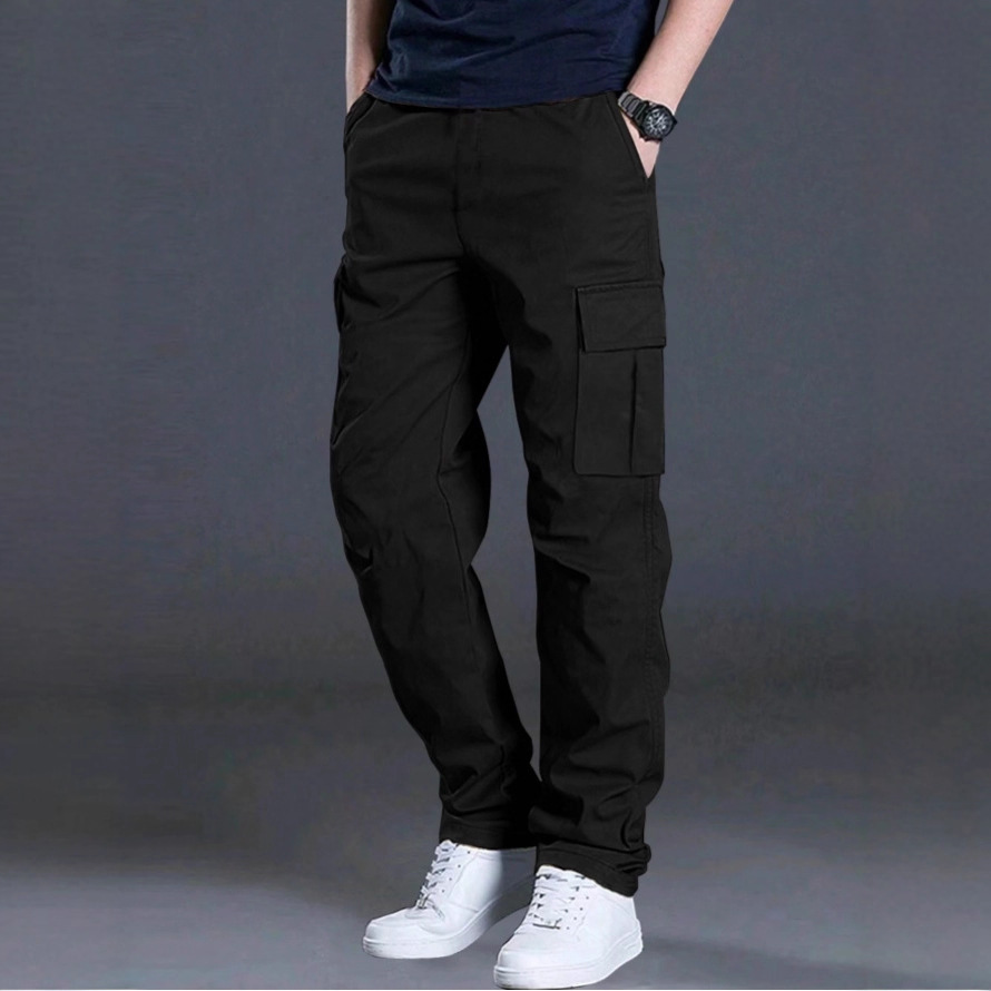 2025 Cross-Border European and American Amazon Spring and Autumn Men's Casual Versatile Loose Straight Multi-Pocket Men's Cargo Pants