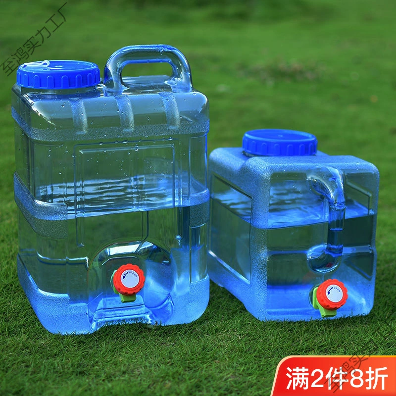 Уличное ведро, установленное на автомобиле, резервуар для хранения воды для самостоятельного вождения, чистая минеральная вода, бытовое пластиковое ведро для хранения воды с крышкой и краном