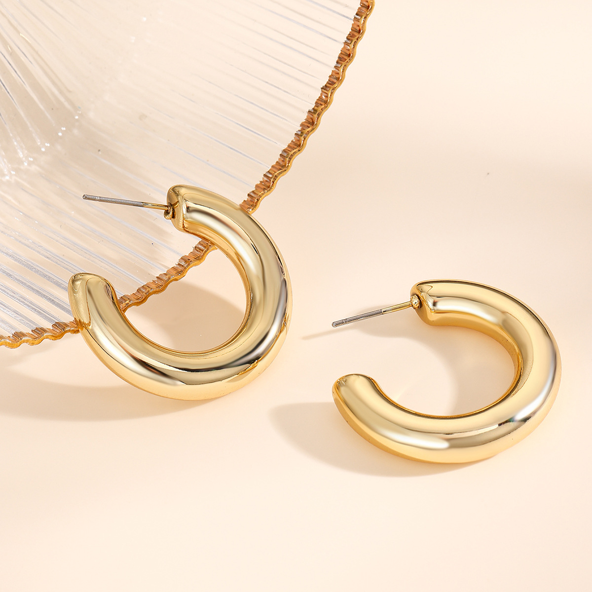 hot ins style plastic CCB simple glossy water drop acrylic earrings earring set_voghion.com