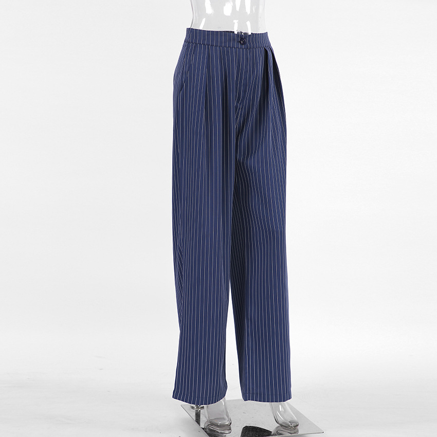 Women's Daily Simple Style Stripe Full Length Pocket Casual Pants display picture 4