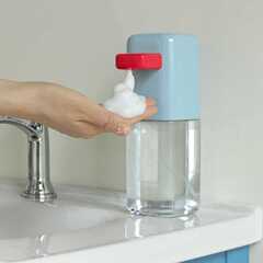 ✅ ソープディスペンサー自動家庭用泡マシン浴室トイレシャワージェル電気誘導手指消毒剤発泡