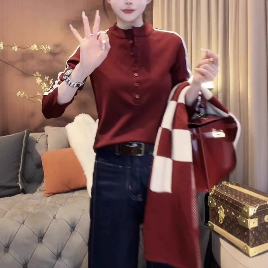 Деронг стоячий воротник с двумя брусьями и однобортными пуговицами с длинными рукавами осенью и зимой новая мода тонкая и тонкая