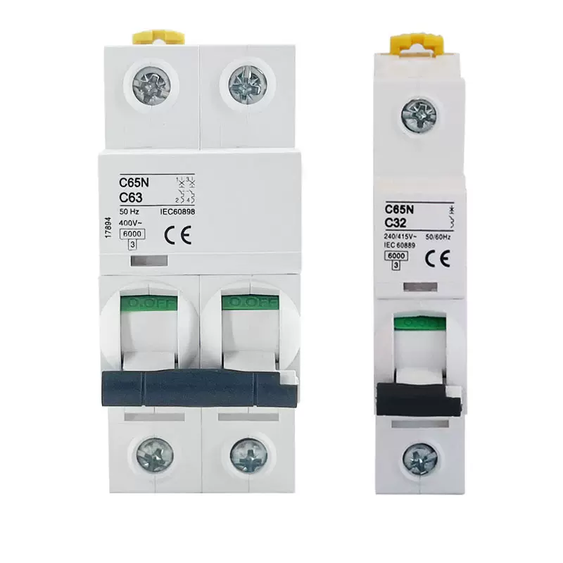 C65小型断路器微型空气开关2P家用电源保护器ic65电流电压保护器