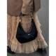 New Black Retro Hot Series Sunny Clouds Bag Niche Design Casual Fashion Crescent Bag Shoulder Underarm Bag