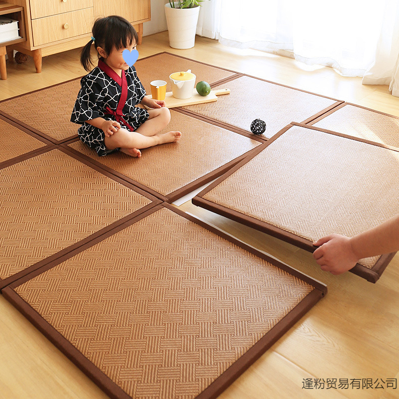 Japanese Tatami Floor Mat Rattan Mat Carpet Bedroom Living Room Splicing Mat Foam Floor Mat Thick Climbing Mat