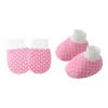 Rose red polka dots (hands + feet)