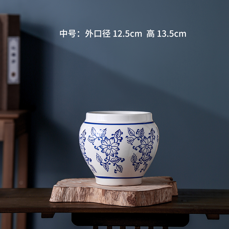 PZ346#12 blue and white porcelain/medium size