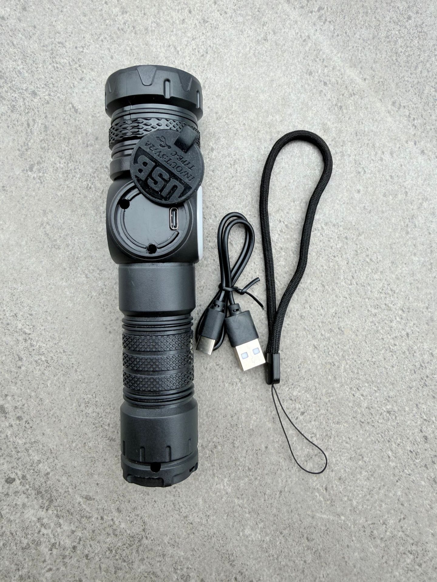 New Magnetic Strong Light Flashlight with Smart Digital Display, White Laser Flashlight, Side Light, Outdoor Emergency Repair Work Light