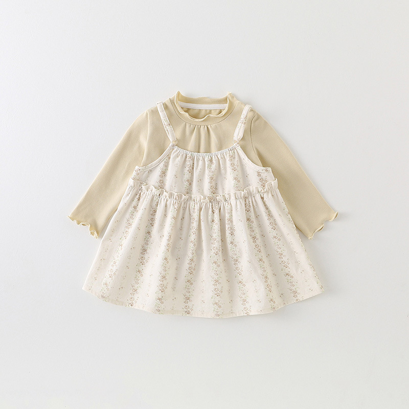 婴幼儿衣服秋季新款女童长袖裙子套装女宝连衣裙打底衫两件套 a类|undefined