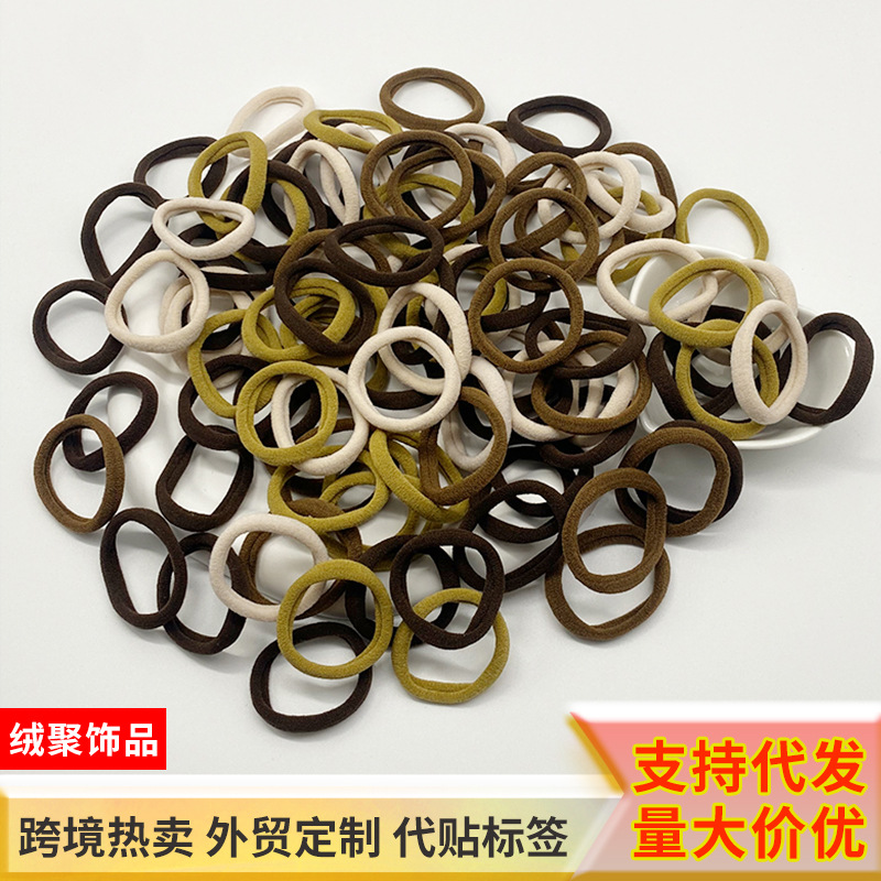 Hair rope hair Ring women's hair accessories children's high elastic rubber band hair rope high sense hair high ponytail rubber ring wholesale