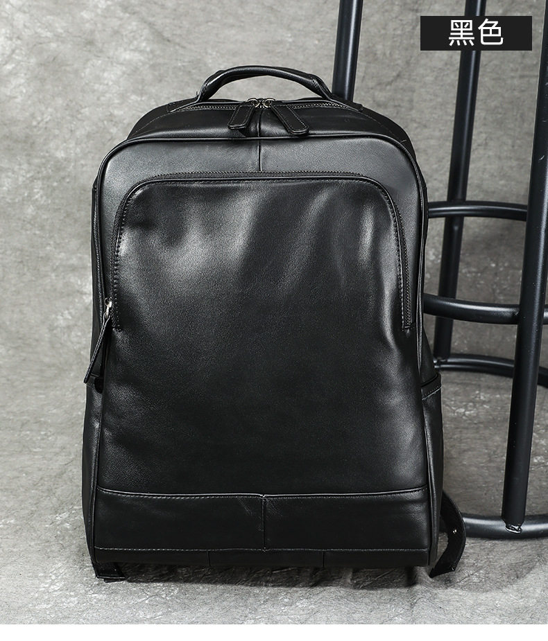 Ba lô nam da bò thật Marunte, balo du lịch đựng laptop 15 inch, phong cách công sở hiện đại — 2380 màu xám đậm, 2380 đen, màu đen chi tiết 12