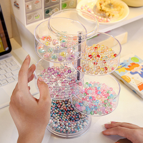 Bead storage box handmade DIY materials glass rice beads acrylic multi-compartment classification jewelry box transparent