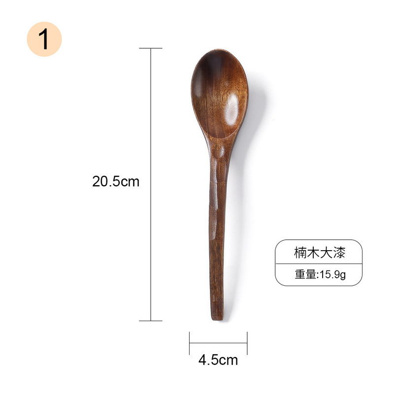 日本式楠木食器長柄スプーンラーメンスプーンスプーンスプーン調羹家庭用商用木スプーン源メーカー卸売り|undefined