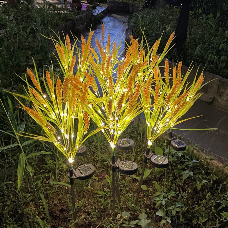 led太阳能灯地插灯彼岸花百合花玫瑰花仿真花蒲公英草坪铜线灯串|undefined