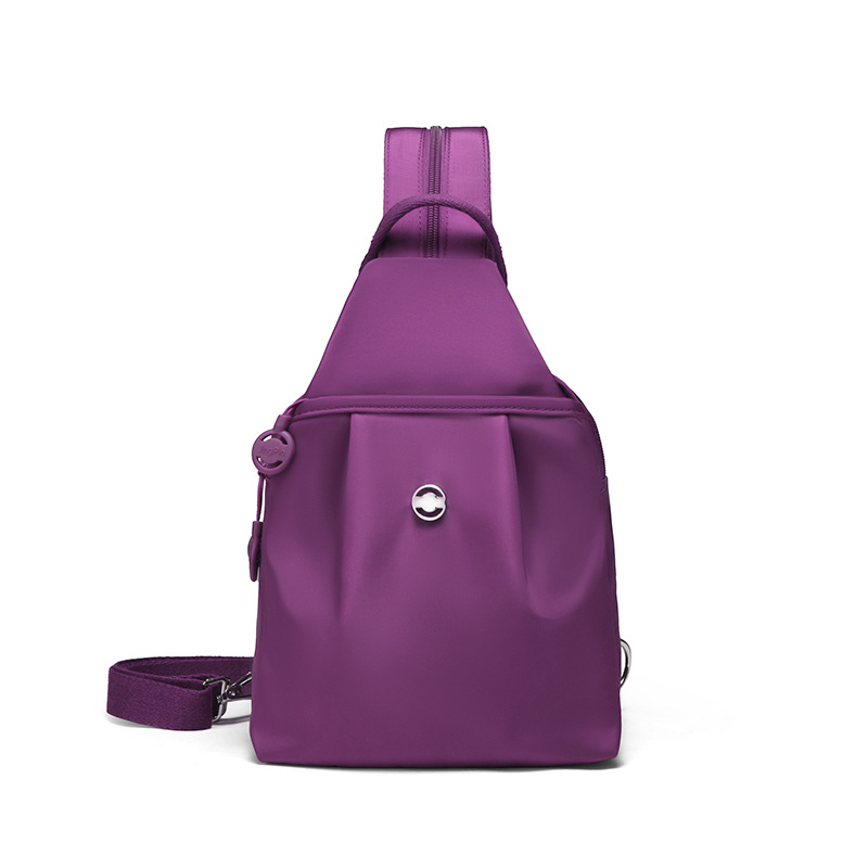 2025 New Travel Backpack Anti-Theft Simple Versatile Women's Chest Bag Fashion Oxford Cloth Casual Small Backpack - Thumbnail 5