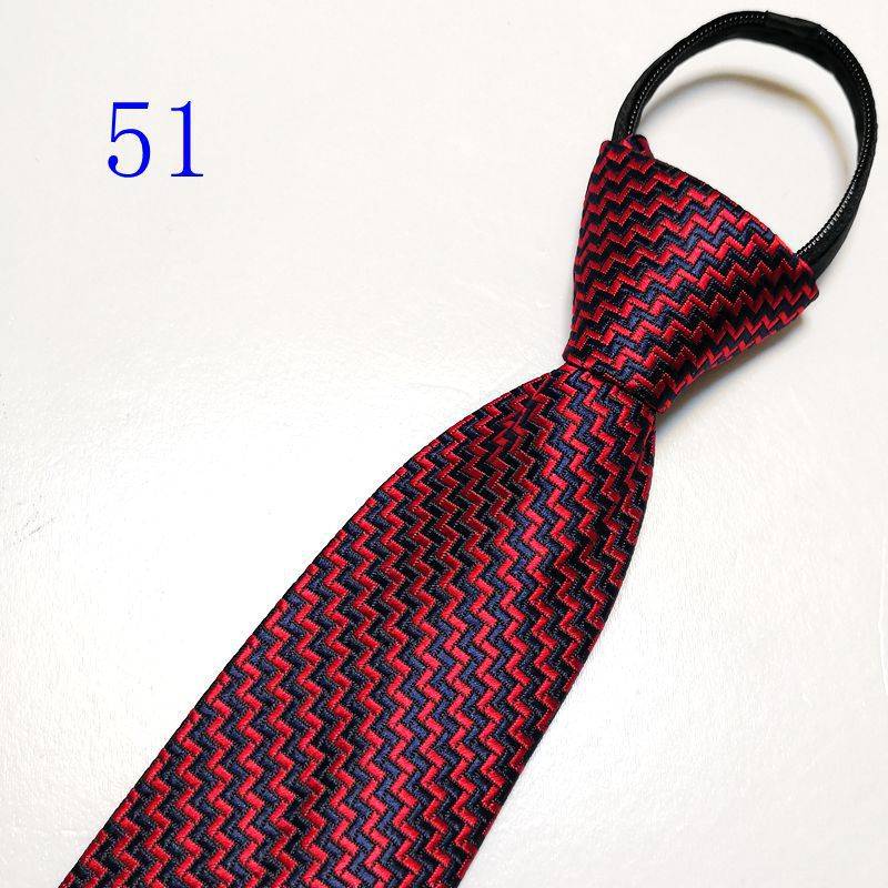 男士拉链新郎结婚红色8cm正装商务黑色免打结懒人易拉得蓝色_