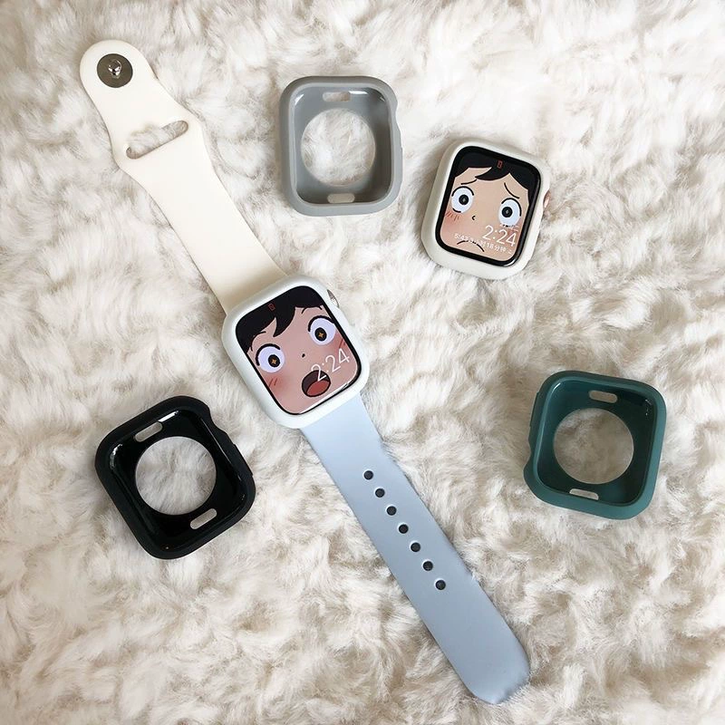 Силиконовый мягкий защитный чехол в цвет конфет для IWATCH, подходит для Apple S10/8/7/SE/Ultra
