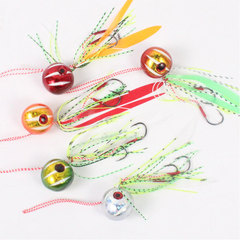 Luminous Flame Moon Lead-Head Eye 45-200g Boat Fishing Jig Bait for Sea Fishing, Real Sea Bream Style, Floating Ball Silicone Lure, Artificial Bait