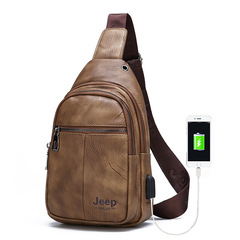 Men's Crossbody Shoulder Bag, Jeep Style, Casual, Korean Version, Fashion, Sporty Chest Bag, Small Backpack