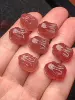 Strawberry crystal lying rabbit pores