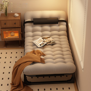 2025 New High-Looking Lightweight Folding Bed Thickened New Dual-Purpose Recliner Office Lunch Break Widened Lazy Bed
