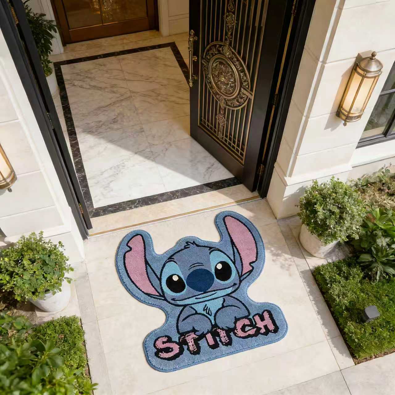 Transfronterizo temu venta caliente Stitzel alfombra de terraza de cristal en el portal resistente a la suciedad alfombra de la puerta fácil de cuidar alfombra de los pies