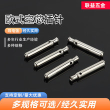 欧式空芯插针4.8*31内架插针欧标空心铜脚龙门架两极电源插头配件