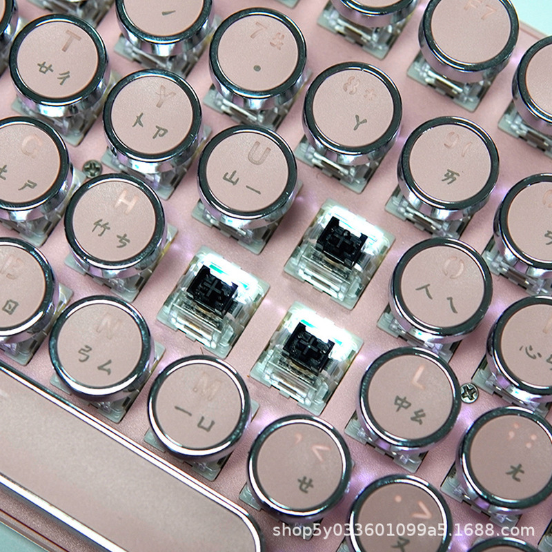 [Taiwan Phonetic] Retro E-Sports Keyboard Phonetic Version Gaming Keyboard E-Sports Keyboard Green Axis Mechanical Keyboard